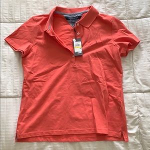 Peach color 3 button up t shirt (women’s)